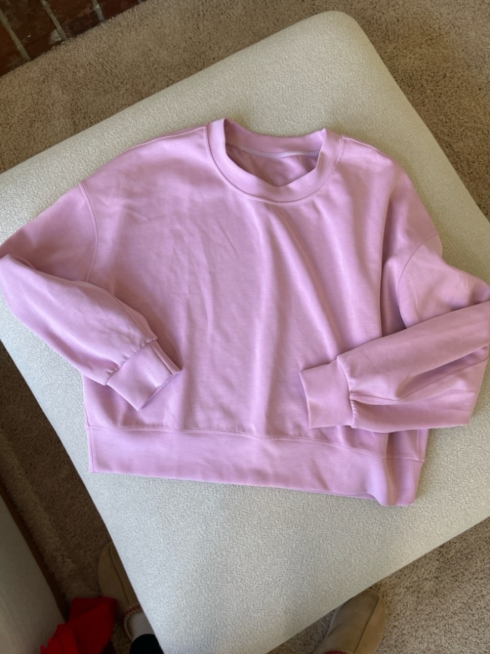 lululemon athletica Pink Crewneck Sweatshirt Cropped